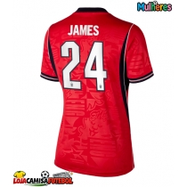 Camisa de Futebol Inglaterra Reece James #24 Equipamento Secundário Mulheres Mundo 2026 Manga Curta